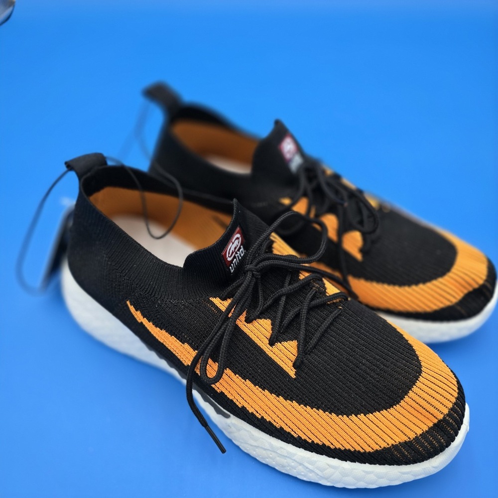 Sz 8.5  Ecko Unltd Shoes Men's Athletic Sport Sneaker  AVADI-06M Black/orange‎